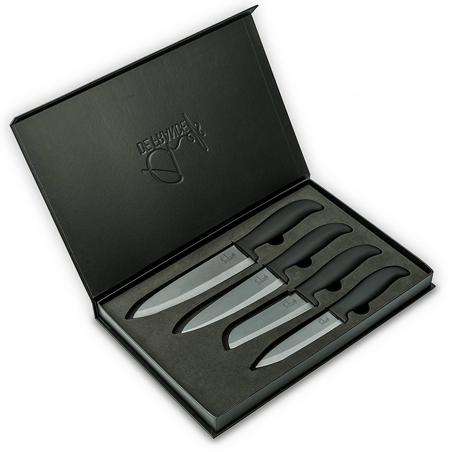 LinStyle Couteau Ceramique, 18 cm Lame Céramique Couteau Cuisine